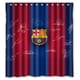 thumbnail image 1 of Cortina de ducha Shoppemarte con diseño de rayas azules y rojas del FC Barcelona, con ganchos, tamaño 60 x 72 pulgadas, 1 of 3