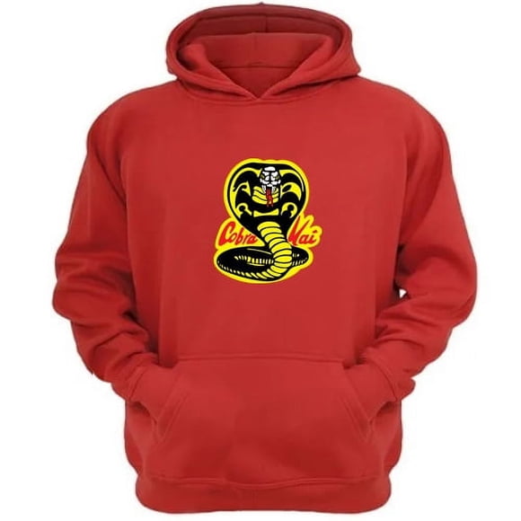 Polerón Canguro Cobra Kai Rojo Talla Xs Unisex