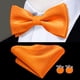 thumbnail image 2 of Corbatin Seda Hombre Paño y colleras Set humita regalo formal Pajarita naranja Talla Única, 2 of 5