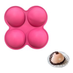 Genérico - Molde De Silicona Esfera Molde Silicona 4 Media Esfera 7,5Cm