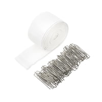 Bothyi - Cinta Plisada Para Cortina De 10 Metros, 71 Mm De Ancho, Con 30 Ganchos Metálicos