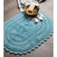 thumbnail image 5 of Alfombra de baño DII Crochet Collection reversible, grande, ovalada, azul, 5 of 7