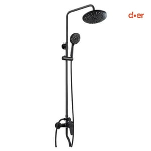 Doer - Columna De Ducha Con Monomando Negra 3 Funciones