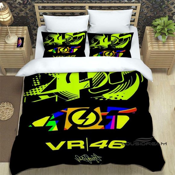 x2087 Bed Sheetsing VR- Bedding Set Exquisite Material Set Duvet Cover Bedding Set Luxury Birthday Gift 3-Piece Bedding Set (1 Duvet Cover + 2 Pillow Shams) nj2087