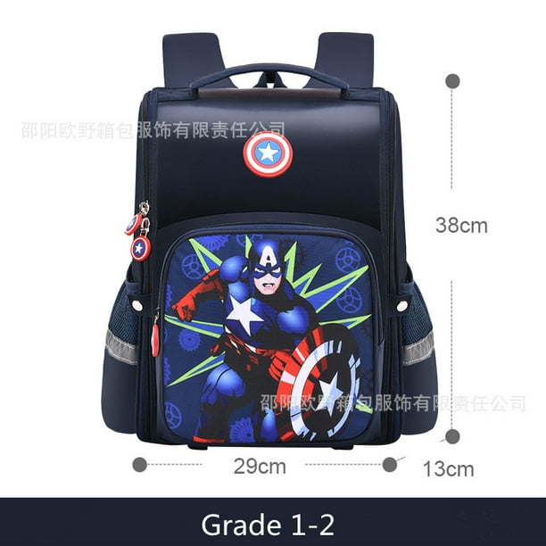 Disney Marvel School Bags For Boys Spider Man Captain America Primary Student Shoulder Orthopedic Backpack Kids Gifts Mochilas