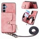 thumbnail image 1 of Funda Tipo Cartera con Correa Cruzada para Samsung Galaxy A16 Protección Contra Golpes Rosa, 1 of 5
