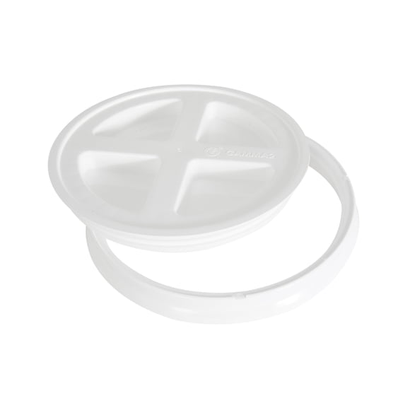 Tapa para contenedor de comida para mascotas Gamma2 Seal, blanca, 3.5 a 7 galones