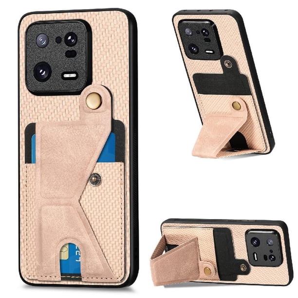 Funda Resistente para Xiaomi 13 Pro con Tarjetero y Soporte, Diseño Magnético Blanco
