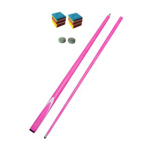 Ioensy - Taco De Billar De Fibra De Carbono De 57 Pulgadas, Palo De Billar Para Principiantes Y Adultos, Color Rosa