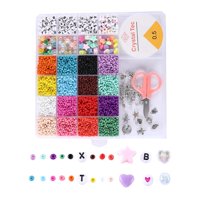Bothyi - Cuentas De Semillas De Cristal De 3 Mm Para Hacer Joyas Con Dijes De Corazón En Caja De Cuentas De Pony