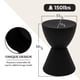 thumbnail image 4 of Mesa auxiliar LeisureMod Boyd Modern Hourglass con almacenamiento negro, 4 of 9