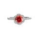 thumbnail image 2 of Anillos de Moissanita Rosa de 1 Uds para Mujer Color D Claridad VVS1 Anillos de Diamante Rojo/verde/rosa Anillos de Compromiso de Moissanita de Plata Esterlina S925 con Certificado, 2 of 9