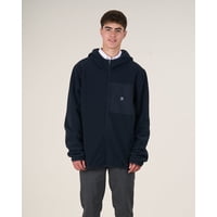 Polemic - Poleron Escolar Micropolar Niño Cierre Y Gorro T.12 A 18 -