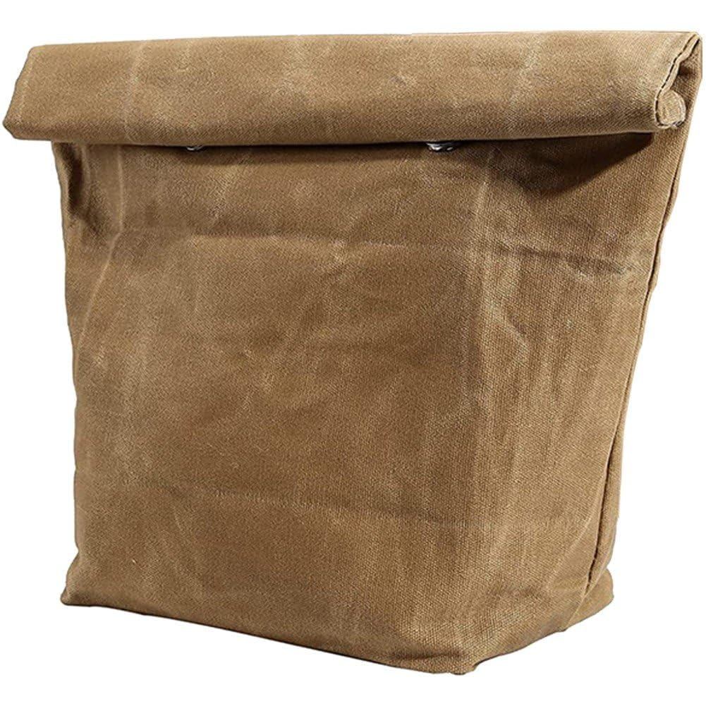 Xusx111 - Bolsa De Almuerzo De Lienzo Cerado - Caja De Almuerzo De Estilo Bolsa De Papel Aislada Reutilizable Para Adultos - Caja De Almuerzo De Bolso A Prueba De Fugas Y Duradera Para El Trabajo, El