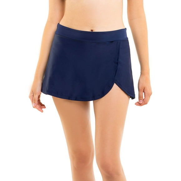 Bikini Calzón Falda Azul Marino S