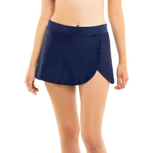 Samia - Bikini Calzón Falda Azul Marino Xxl