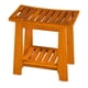 thumbnail image 1 of Taburete de ducha NNN 14 compacto de teca con estante y asa, 300 kg, 1 of 9