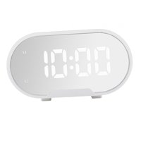 Bothyi - Reloj Despertador Digital Con Repetición, Reloj Pequeño Para Dormitorio, Sala De Estar, Hoteles, Color Blanco