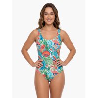 Samia - Traje De Baño Mujer Reductor Clásico Estampado Verde