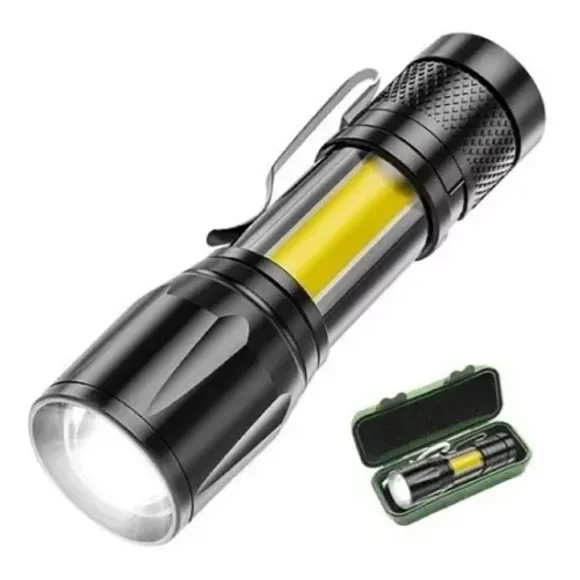 Linterna Led T6 5.000 Lum Pila 18650 Zoom ajustable Pequeña