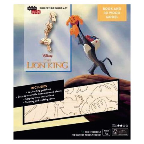 Insight - Disney'S The Lion King Libro Y Modelo Armable En Madera