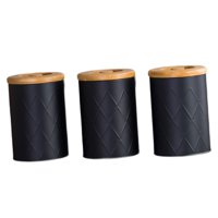 Magideal - Juego De Botes De Cocina, Contenedor De Azúcar Para Té Y Café, Granja, Botes Rústicos De Almacenamiento De Alimentos Para Mostrador Para Té, Azúcar Y Negro