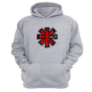 Genérico - Polerón Canguro Red Hot Chili Peppers Gris Claro Talla Xs Unisex