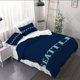 thumbnail image 1 of 3pcs Seattle Mariners Logo Duvet Cover Set - Soft Duvet Cover And 1/2 Pillowcase Suitable for All Seasons, 1 of 1