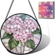 thumbnail image 1 of Regalo cumpleaños mujeres hortensia rosa flor falso vitral colgante ventana atrapasol puerta jardín acrílico 16cm, 1 of 7