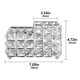 thumbnail image 2 of Porta Brochas de Maquillaje LUEXBOX Cuadrado de Cristal Plata de Metal, 2 of 6
