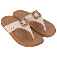 Sandalia Mujer Hueso Abracar Grendha