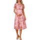 thumbnail image 1 of INSPIRE CHIC Vestido Floral Flowy de Maternidad para Mujeres Midi Formal Casual Vestido de Embarazo 2026 Verano S Naranja Floral, 1 of 6
