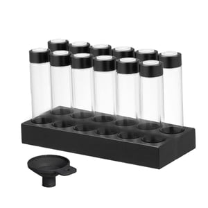 Magideal - Tubo De Bodega De Café, Contenedores De Almacenamiento De Granos De Café, Soporte De Exhibición, Tubos De Almacenamiento De Granos De Café Recargables 12 Hoyos