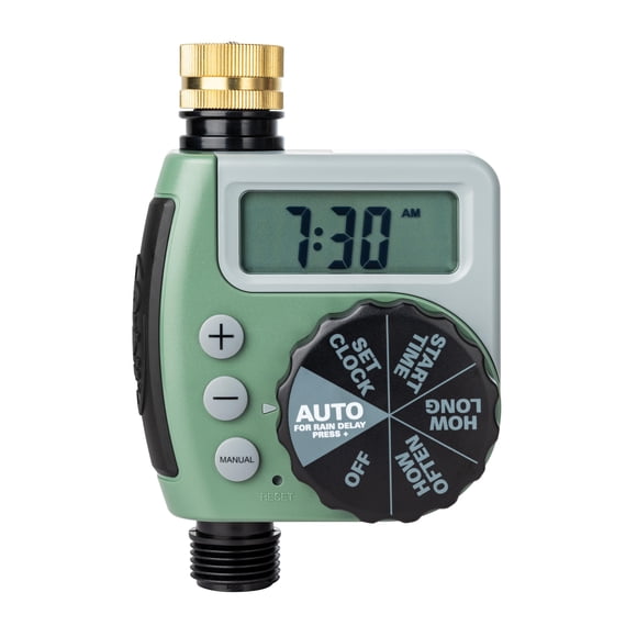 Temporizador Orbit 62056 de una salida para grifo de manguera con dial único
