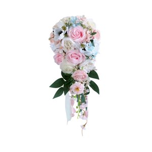 Bothyi - Bouquet De Boda Para Novias De Damas De Honor Romántico Rosas De Seda Flores Artificiales
