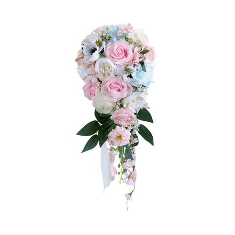 Bothyi - Bouquet De Boda Para Novias De Damas De Honor Romántico Rosas De Seda Flores Artificiales