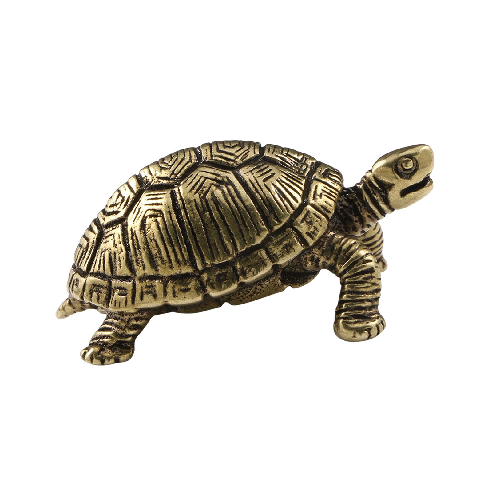 Magideal - Estatua De Tortuga, Decoración De Bronce, Escultura De Estatuilla Coleccionable De Metal, Estatua De Tortuga Linda, Tortuga Para Decoración De Oficina