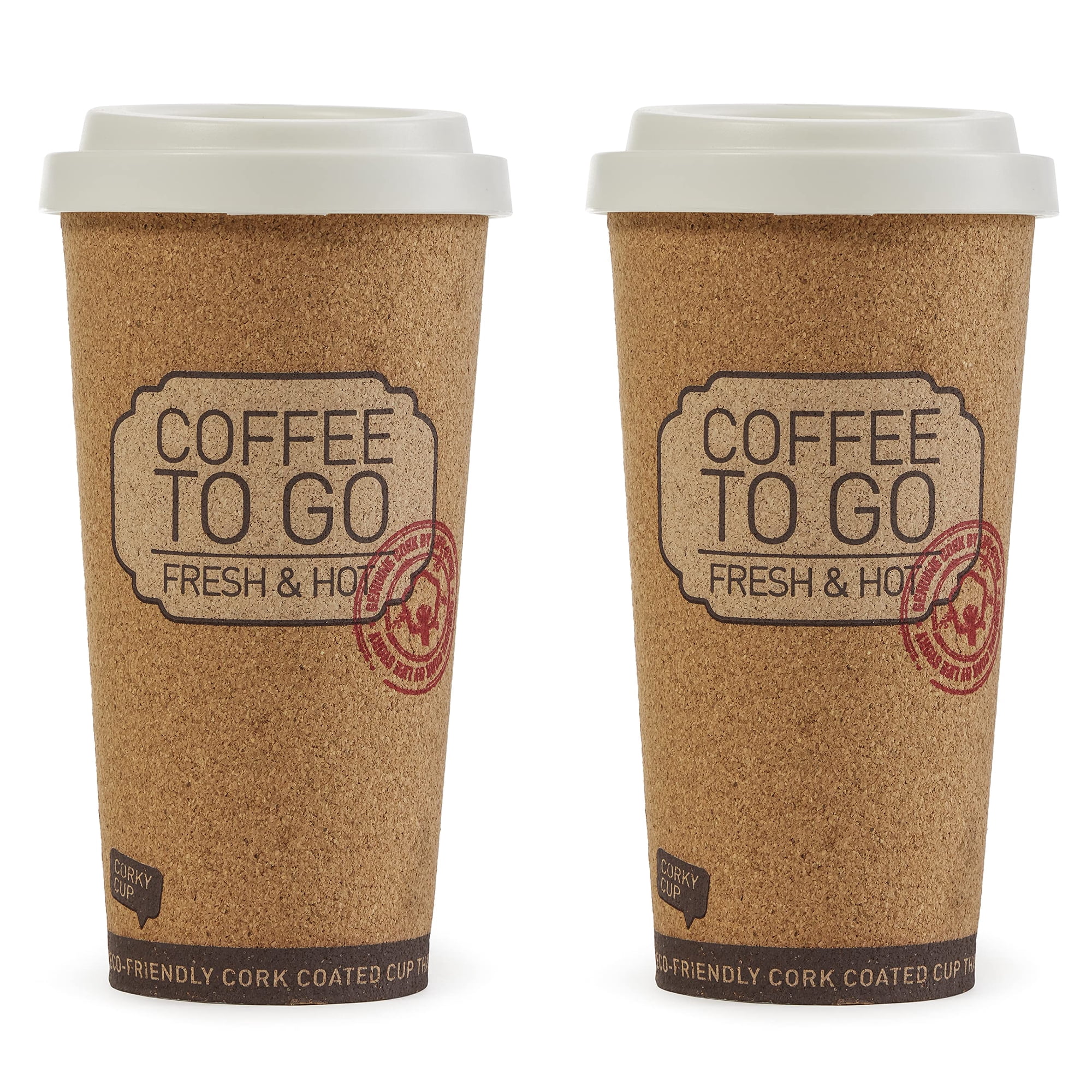 Set De 2 Vasos Térmicos De Viaje Corky Cup Life Story De 470 Ml Con Corcho