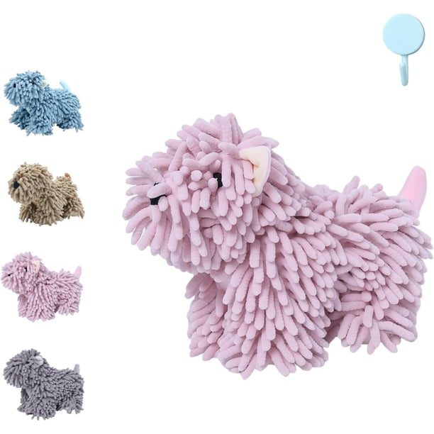 Toalla mano felpa cachorro súper suave absorbente regalo amantes perros baño