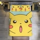 thumbnail image 1 of Pikachu Pinch Face 3 Piece Sets Full/Queen Size - Reversible Microfiber Quilts with Shams Soft Lightweight Bedspread Coverlet Comforter for All Season Bed Sheets, 1 of 4