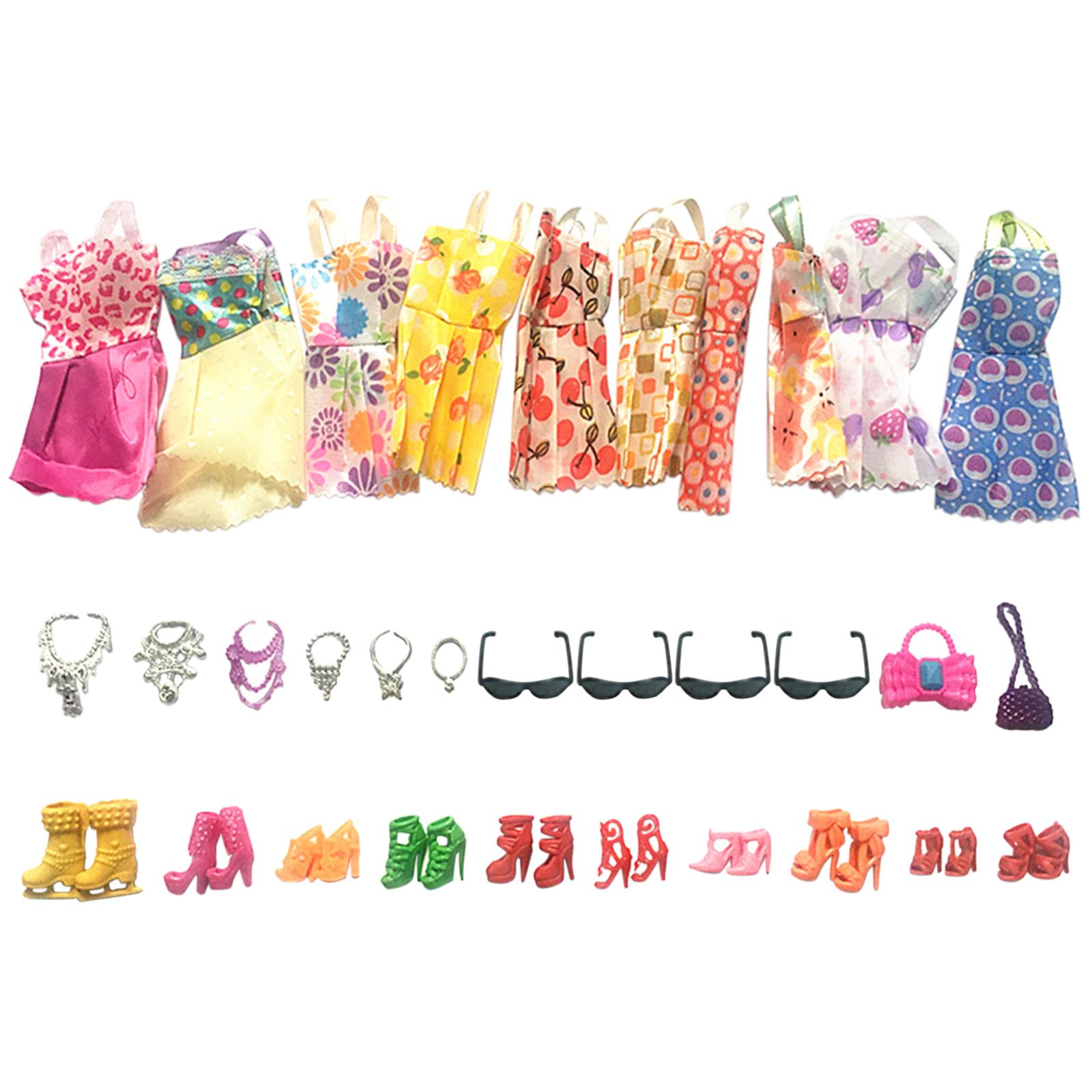 Bothyi - 32X Vestido De Muñeca A La Moda, Conjunto De Ropa, Cambio De Ropa Para Muñecas Bjd 1/6, Gafas De Sol