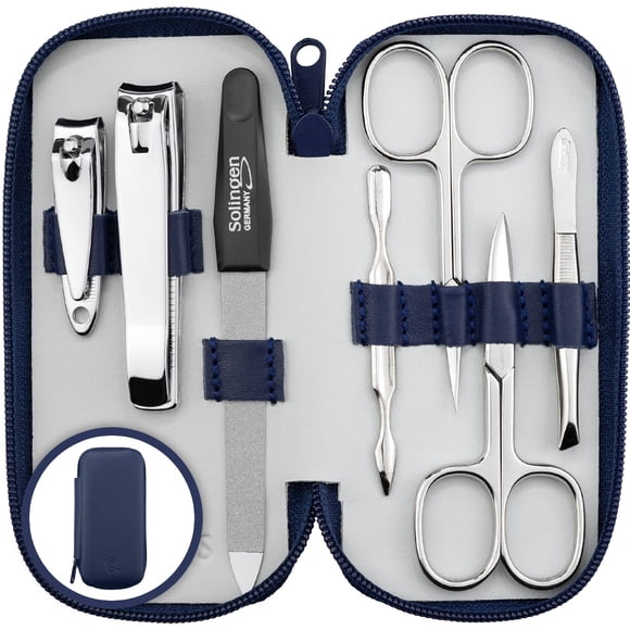 Set De Manicura Solingen Alemania De 7 Piezas Con Funda De Piel