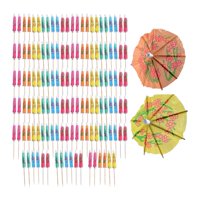 Magideal - 50 Piezas Paraguas De Cóctel Palillos Decorativos Mini Sombrillas De Papel Creativas Desechables Para Fiestas Verano Apta Para Regalo Decoración Hogar 140 Piezas