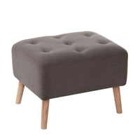Latam Home - Pouf Lyon Lino Gris Oscuro