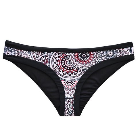 Samia - Bikini Calzón Clásico Estampado Negro Xl