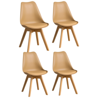 Moboi - Pack 4 Sillas Eames Acolchada Beige