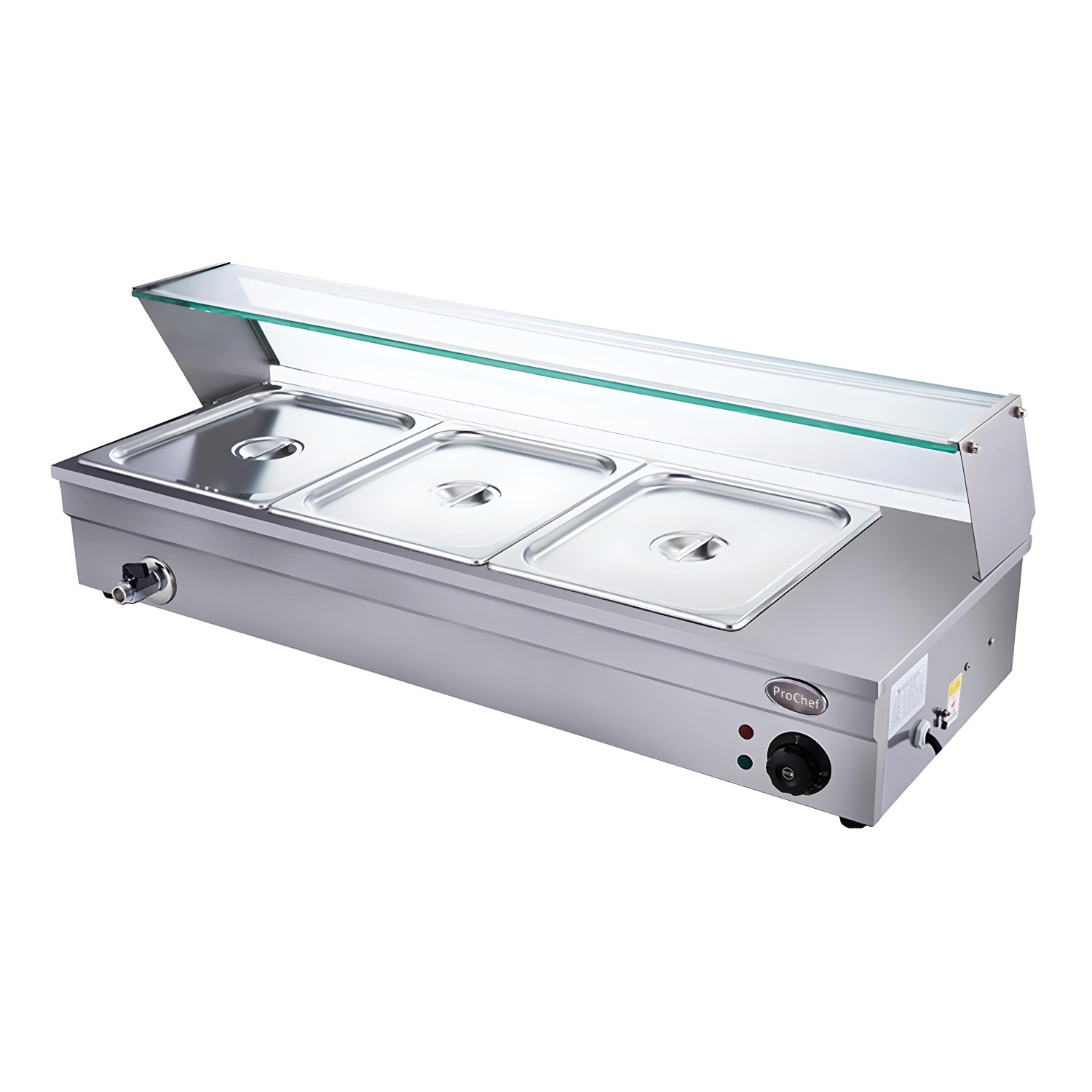 Prochef - Vitrina De Calor Baño Maria Sobremesa 3 X Gn 1/2