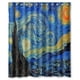 thumbnail image 1 of Cortina de ducha de baño con ganchos "Noche estrellada" de Vincent Van Gogh, tamaño 60 x 72 pulgadas, 1 of 3