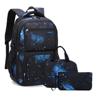 Set De Mochila Bansusu Galaxy Para Niños Con Bolsa De Almuerzo Y Estuche Para Lápices