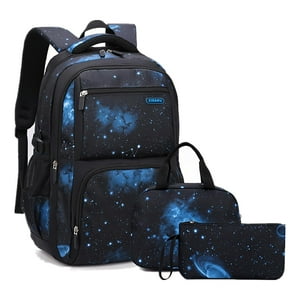 Set De Mochila Bansusu Galaxy Para Niños Con Bolsa De Almuerzo Y Estuche Para Lápices